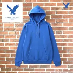 【極美品/XL】アメリカンイーグル ロゴ パーカー 青