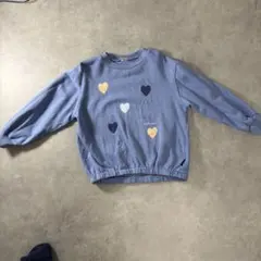 petit main ハート柄 トレーナー