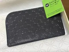Suicaのペンギン印傳合切袋（七宝柄・黒革×白漆） - メルカリ
