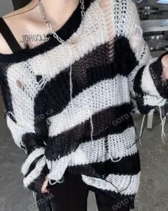 SHEIN Y2K スタイル オーバーサイズ ストライプ ビンテージ