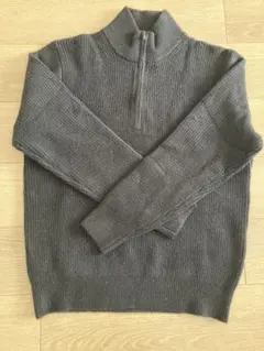 タム様専用 ユニクロ スフレヤーン ハーフジップ セーター 長袖 M ブラック