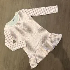 プチバトー　8ans 126cm ドット柄ワンピース