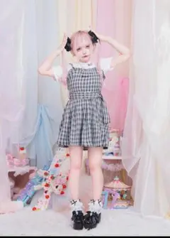 Hauls はうるず 小悪魔ちゃんチェックわんぴ 量産型　砂糖みう　ミニワンピ