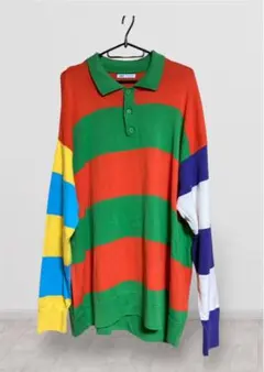 【希少】ZARA ザラ マルチカラー ラガーシャツ ニット ゆるだぼ