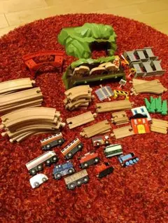 木製鉄道セットと車両のセット