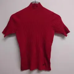 EVEX by KRIZIA 半袖ニット 赤 40 Lサイズ カジュアル　通勤