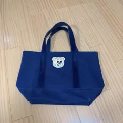 フェイラー オールドテディ ワッペントートバッグ ネイビー Lサイズ