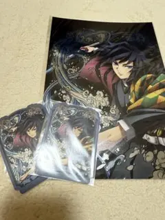 鬼滅の刃 全集中展 特殊印刷イラストカード ステッカー 冨岡義勇