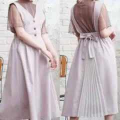 MAJESTIC LEGON バックプリーツ ジャンスカ ピンク S