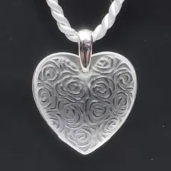 ラリック lalique ハートモチーフ ネックレス ペンダント 青 ブルー