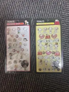 スヌーピー、ボンボンドロップシール、ボンボンドロップシール風、シール、2点セット
