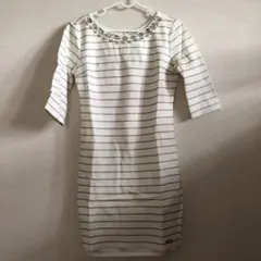 お値下げ！Rady レディ　ビジュー、パールボーダーワンピース