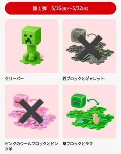【新品未開封品】マイクラ ハッピーセット 2個セット　クリーパー ラマ