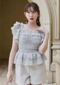 Herlipto Vol.1 Check Tweed Peplum Top - メルカリ