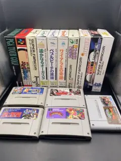 スーパーファミコンソフト箱付き10本セット 保護クリアケース付 良品