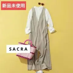 【新品】　SACRA レーヨンシルクロンパース　サロペットのサムネイル