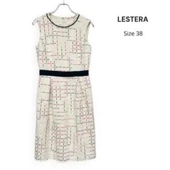 LESTERA レステラ ツイード ノースリーブ ワンピース Size38のサムネイル