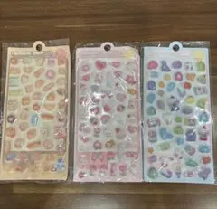 ボンボンドロップ風 立体 おしり シール まとめ アニマル うさぎ ピンク 5枚