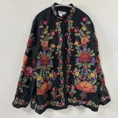 1点もの⭐️Coldwater Creek【M】 刺繍ジャケット シルク100%