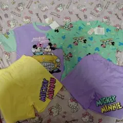 リトシー　ミッキー　ミニー　半袖　セットアップ　パジャマ　120 2つセット
