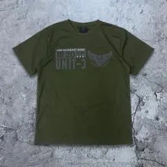 メンズTシャツ 半袖Tシャツ ミリタリー風 アメカジ ストリート（カーキ・M）