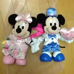 ディズニー ミッキー ミニー ぬいぐるみ 美品