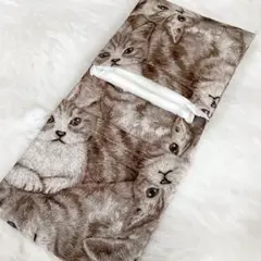 サニタリーケース 猫 ねこ 子猫いっぱい ブラウン 茶色 S5789