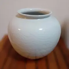 小笠原長春 花瓶 青磁 天然青磁 一輪挿し 伊万里焼 壺 有田焼 鍋島焼