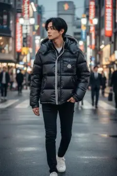 MONCLER モンクレール フード付き ダウンジャケット 黒