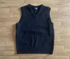 Aqua Blues ニットベスト 無地 ブラック M