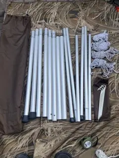 スノーピーク ウイングポール240cm×2＋アルミポール170cm×4セット