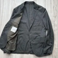 【美品】グリーンレーベルリラクシング アンコンジャケット S リネン混 カーキ