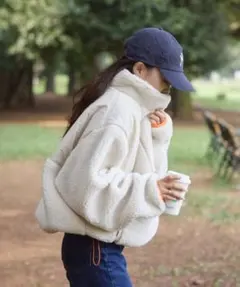 WEB限定【Columbia/コロンビア】別注ショートボアジャケット　ホワイト