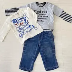 長袖Tシャツ　baby gapデニムパンツ 80cm セット