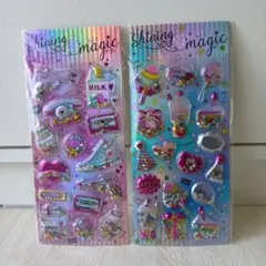 ③立体　シャカシャカシール　ホログラムシール　2枚セット