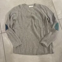 AS WE GROW グレー セーター 6Y/8Y 肘当て付き