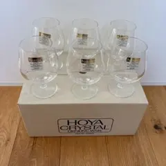 【新品】HOYA CRYSTAL ブランデーグラス 無地 6客 ワイン　ビール