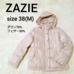 ザジ zazie ダウンジャケット ショート丈ダウンコート ベージュ 通勤 mのサムネイル