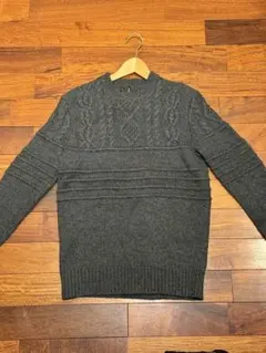 BLACKBARRETT ケーブルニット S チャコールグレー