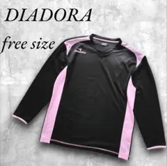 DIADORA ディアドラ 長袖Tシャツ ピンク×ブラック テニス スポーツのサムネイル