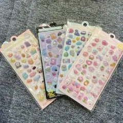 【4枚セット】ボンボンドロップシール　うるちゅる　ボンボン風　シール帳　ぷくぷく