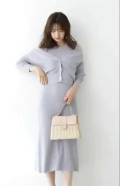 【最終値下げ】プロポーション　アンサンブルニットワンピース