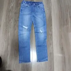 UNIQLO デニムパンツ 150cm　ダメージ加工