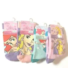 新品 ディズニープリンセス キッズソックス 4足セット 13～16cm ①のサムネイル