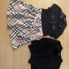 Burberry 子供用ワンピースとカーディガンセット　110A