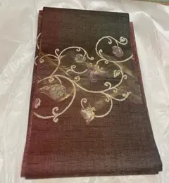 新品 金糸 袋帯 刺繍 唐草模様
