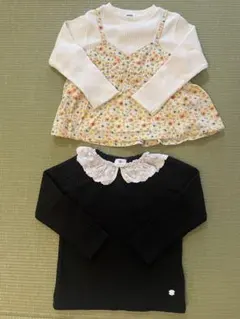 BREEZE シシュノン 子供服 トップス まとめ売り100 黒　レース　花柄