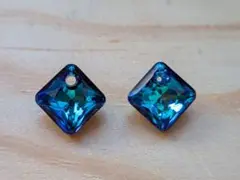 スワロフスキー#6431バミューダブルー◆9mm◆2個セット