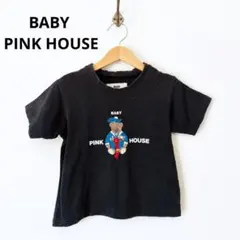 BABY PINK HOUSE くま プリントTシャツ 黒 ベア 半袖 90相当のサムネイル