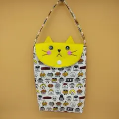 縦型ポーチ　猫柄　ハンドメイド